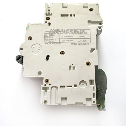 Crabtree 6HS06C Black Clip C6 6A 6 Amp MCB Circuit Breaker Type C